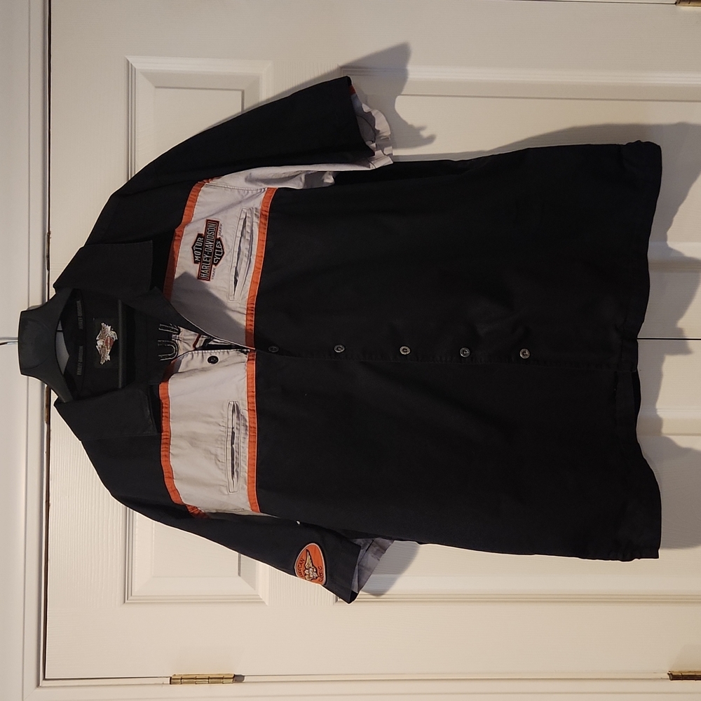 Harley Davidson short sleeve button down casual shirt size XXL